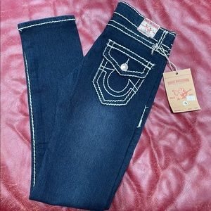 True Religion Brand “Bobby” Dark Wash Skinny Jeans